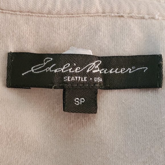 EDDIE BAUER Cream Asian Boho Print Hoodie Jacket S EUC - Picture 7 of 8